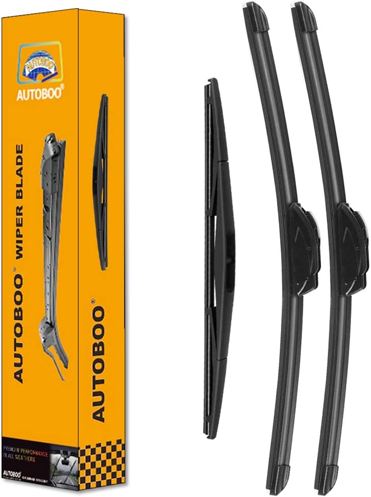AUTOBOO Replacement for Honda fit Rear and Front Windshield Wiper Blade 2009-2020,3 Pieces 28"+14"+14 inch