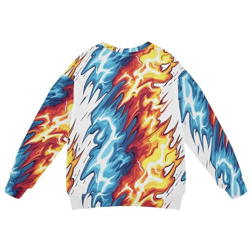 JUNZAN Lightning Video Game White Little Kids Hooded Sweatshirt Long Sleeve Sweatshirts for Boys Camping 4T2