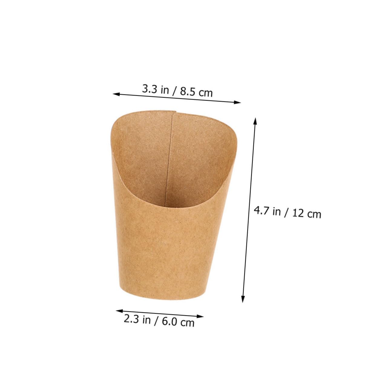 Unomor Unique Design 100pcs Paper Snack Boxes French Fries Holder for Daily Use Lids