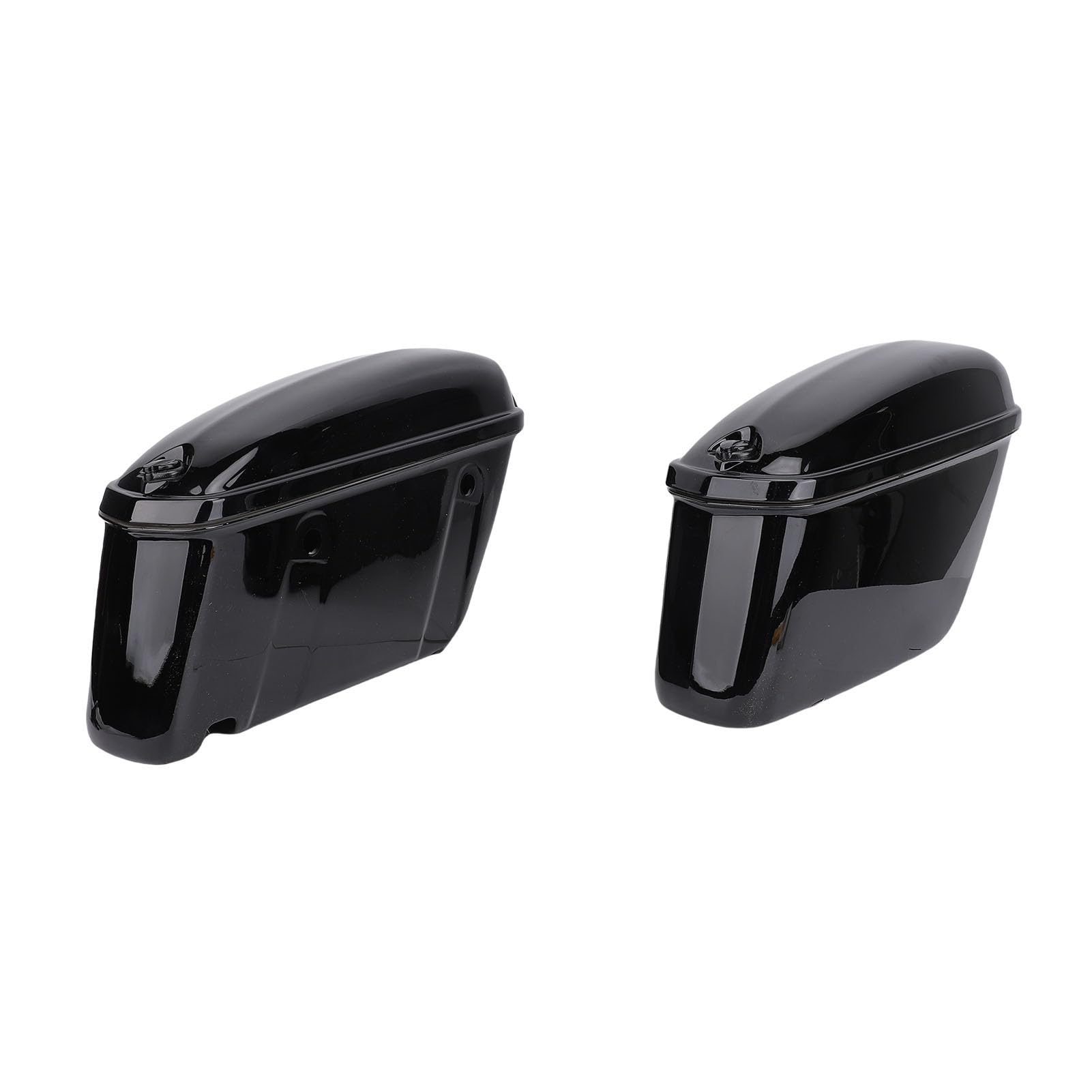 KIMISS Borse Laterali Rigide Universali per Moto, Portaoggetti Laterale per Moto in ABS con Serratura da 22 Litri Compatibile con Vari Modelli, Finitura Nera Lucida