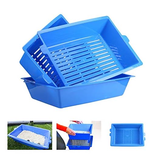 Cat Litter Box,3 Sifting Tray Cat Litter Box,Self Cleaning Litter Boxes for Cats,Reusable Scoop Free Cat Litter Trays,Easy to Clean sifting Litter pan