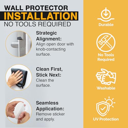 Image of Ducki Wall Protectors 4 Pack Matte White Self Adhesive Reusable Solution to Stop Wall Damage and Noise from Doors, Refrigerators and More in Your Home or Office, Durable, Shock Absorbing and