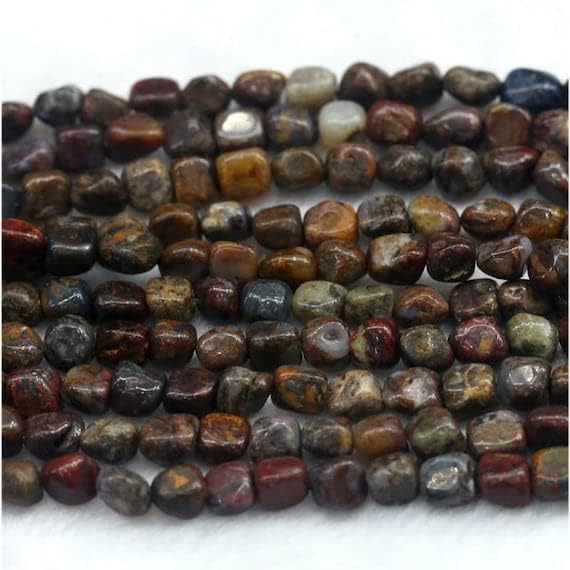 Pietersita marrón cuentas naturales irregulares LKBEADS para joyas bohemias 3