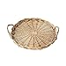 Dabeigouzzhiwl casier Rangement, Panier de rotin Basket Panier Panier Paille De Pain Fruit Rotin Plateau De Stockage Léger et Beau Plateau de Fruits Solide et Durable (Color : B, Size : 2)