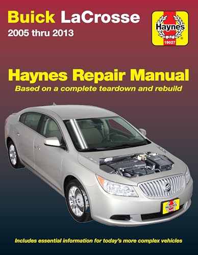 Buick LaCrosse (05-13) Haynes Repair Manual (Does not include information specific to eAssist models. Includes thorough vehicle coverage apart from the specific exclusion noted)