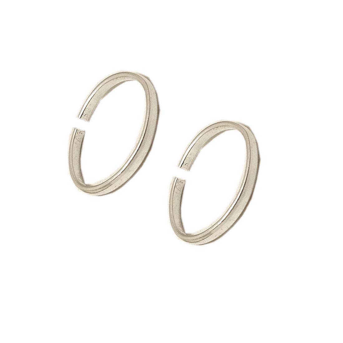Sahiba Gems Exclusive Silver Plain Toe Ring (Leg Thumb Ring) for Women 2 Piece (Chandi) (B07G2PBQLZ) Amazon Price History, Amazon Price Tracker