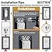BESTTEN 2 Gang Screwless Wall Plate, 10 Pack, USWP4 Off White Series, Decorative Outlet Cover, H4.69” x W4.73”, Light Switch Cover, Double Gang Receptacle Face Plate