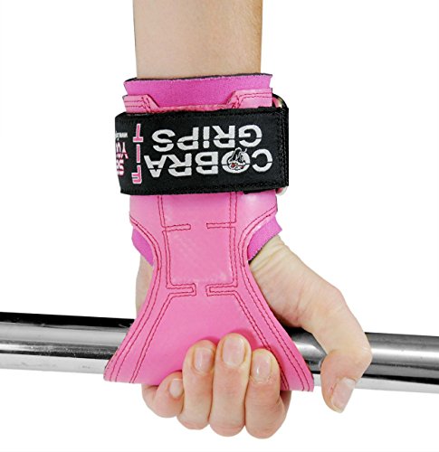 Image of Cobra Grips Weight Lifting Gloves with Adjustable Neoprene Padded Wrist Wraps - Heavy Duty Alternative to Power Lifting Hooks for Deadlifts