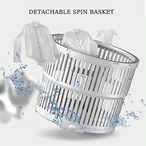 Portable Washing Machine 4.5kg, 2-in-1 Mini Washer & Spin Dryer Compact Electric Clothes Washer For Home, Apartment, Camping, Rv, Baby Clothes Lightweight, Energy Saving, Quiet (white) - Image 5