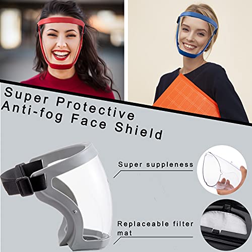 Super Protective Anti-Fog Face Shield,Unisex Hd Transparent Full Face Shield,Reusable Eye, Nose, Mouth Protection #TOP2