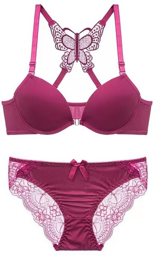 fixfolk Women's Cotton Blend Embroidered Padded Bra and Panty Set | Comfortable Innerwear for Women (Pack of 1)-picture-18