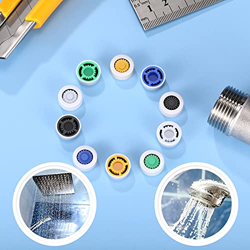 10 Pieces Shower Head Restrictor Water Flow Restrictor 1.5/1.8/2.0/2.5/3.0 GPM Shower Flow