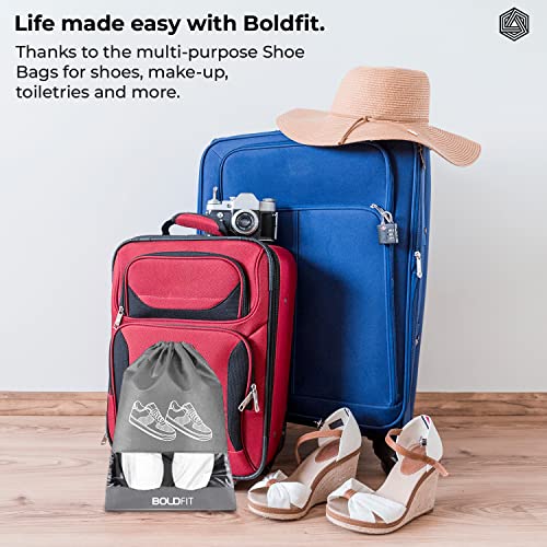 Boldfit Shoe Bag for Travel & Storage Travel Organizer for Women & Men Travel Accessories Shoe Organizer Shoe Bags Pouches Travel Shoe Cover, Essentials - Pack of 6 Shoe Pouch (Blue, Yellow, Grey) 7 51t2c+l6fTL