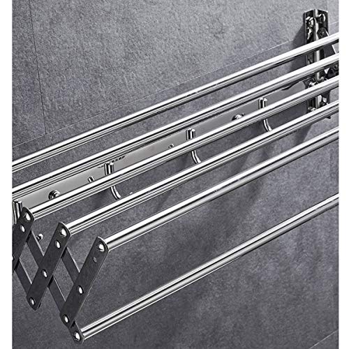 Étendoir séchoir mural rétractable de style accordéon peu encombrant 90cm - 7