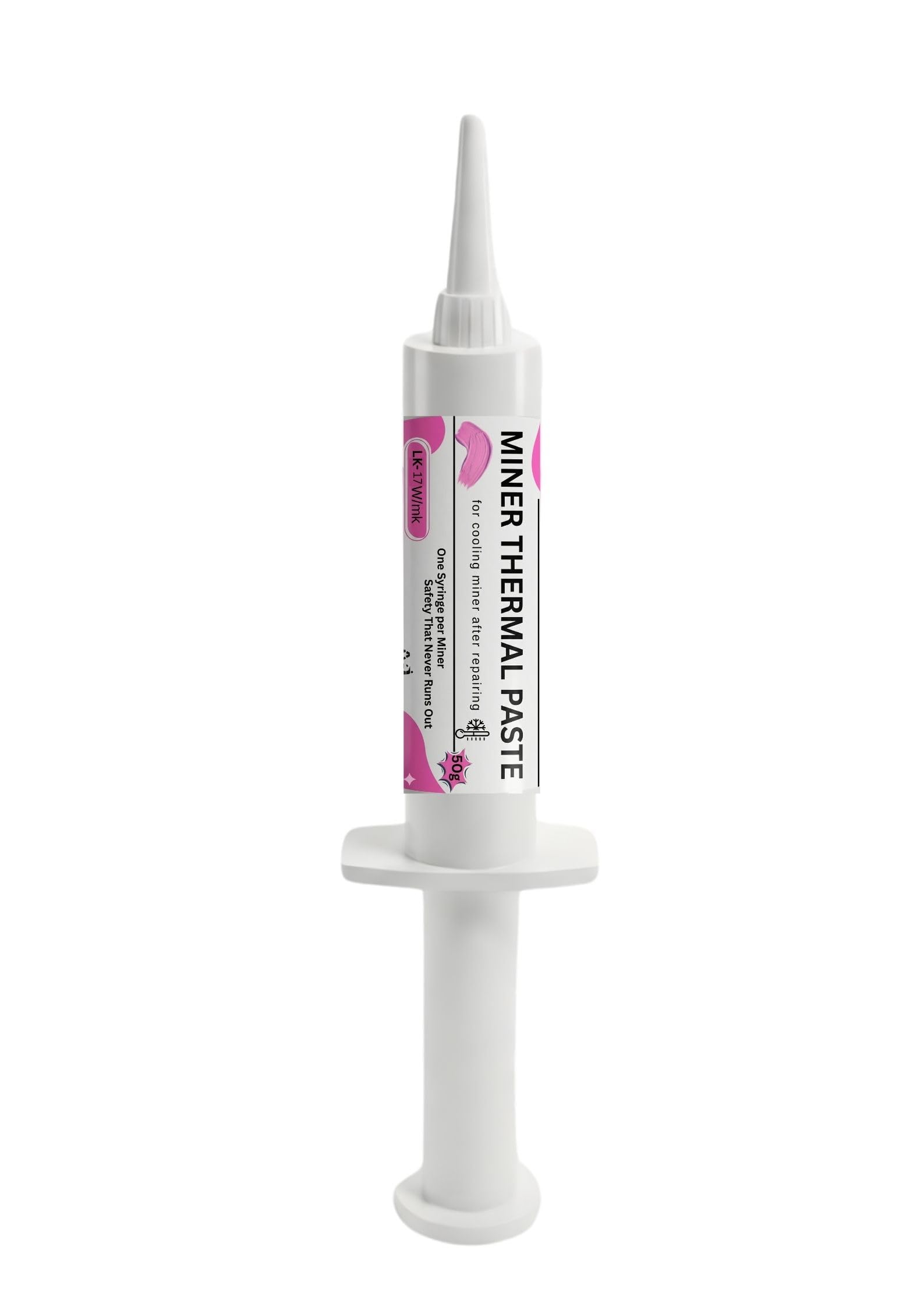 Miner Thermal Paste (50g Syringe) – Ultra-High Performance 17W/mK Thermal Compound – Industrial Grade Cooling Solution for ASIC Miners, GPU Rigs, CPU Overclocking & Console Repair-image-24