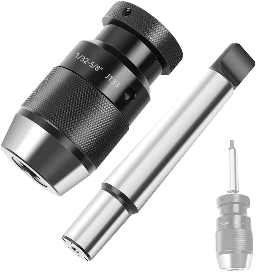 Heavy Duty Drill Press Chuck, 1/32" 5/8" Keyless Drill Chuck JT33
