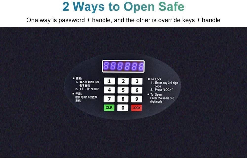 MXCERH Electronic for Floor/Drawer Digital Steel Lock Cabinet Strong Designed to Be Fixed to Drawer/Joists/Un