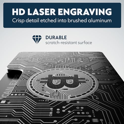 Image of Engraved Aluminum Wallet for Men - Slim Money Clip & Card Holder with Engraved Finish. Enhanced RFID Blocking, Compact, Unique & Minimalist Wallets