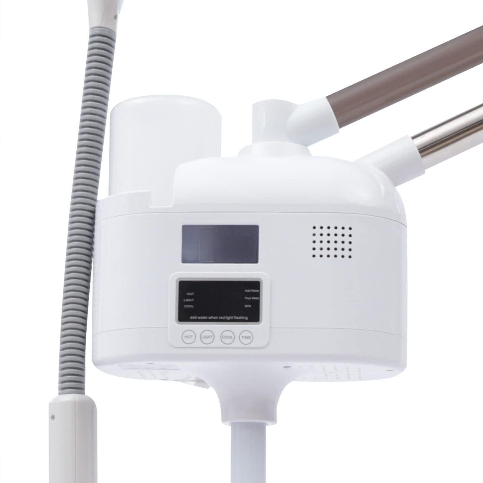 Vaporizzatore viso 3 in 1 Ozono vapore viso Lampada con LED lente d'ingrandimento, Sauna facciale pulizia viso, Dispositivo a vapore,Evaporatore Intelligente touch screen, salon spa professionale.