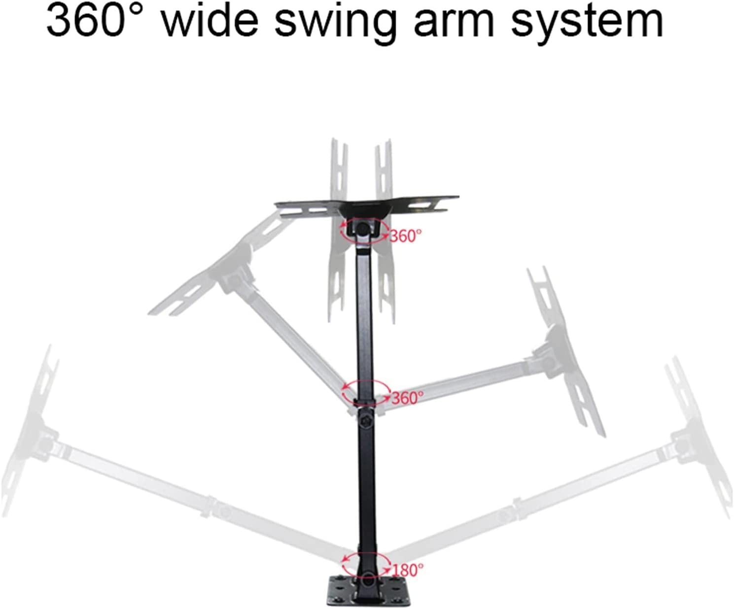 Supporto da Parete per Monitor TV snodabile a Movimento Completo per TV da 22-55 Pollici, Supporto da Parete per TV con Design a Fascetta, Supporto TV VESA Massimo 400x400 mm