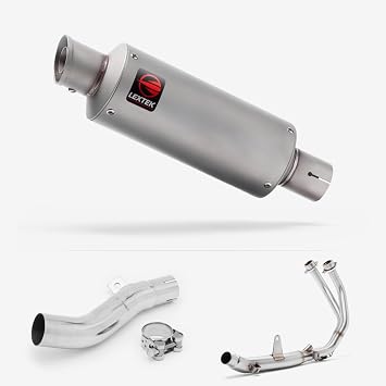 Lextek Stainless Steel Matt GP1 240mm Exhaust System compatible with Honda CB500X 17-22 & CB500F 16-22