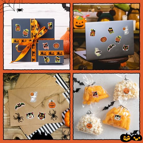 L1rabe Halloween Vintage Sticker Rolls - 1000Pcs Self-Adhesive Stickers - image 6