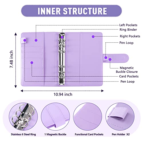 Nicecho Budget Binder, Money Organizer Cash Envelopes For Budgeting, Budget Binder With Zipper Envelopes And Expense Budget Sheets, Waterproof Pu Leather A6 Binder For Money Saving Planner … #TOP2