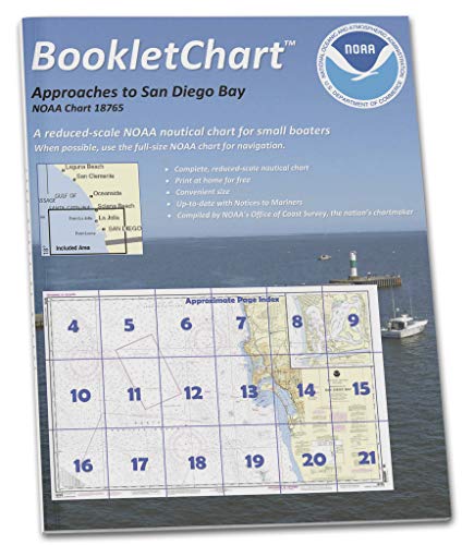 Paradise Cay Publications NOAA BookletChart 18765: Approaches to San Diego Bay;Mission Bay