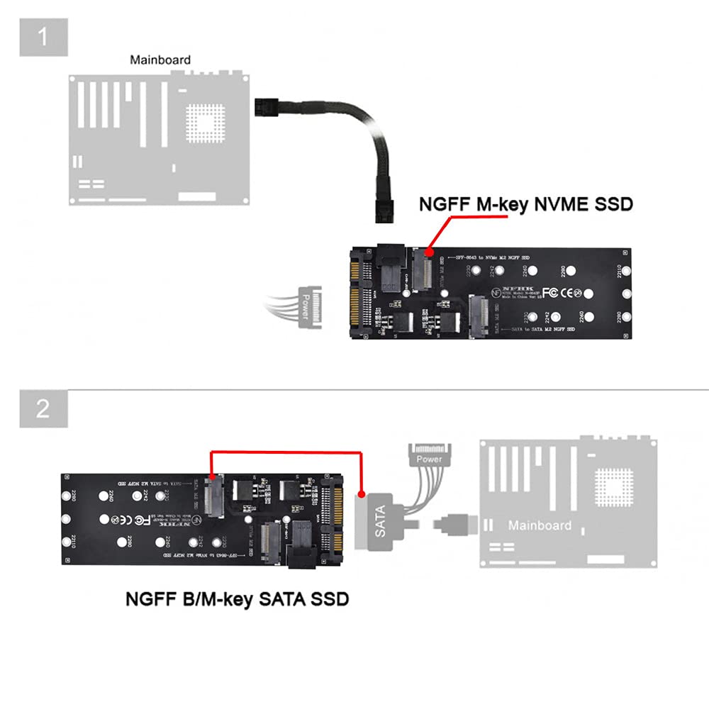 SFF-8643 to U2 Adapter: NVMe & SATA SSD Upgrade -6