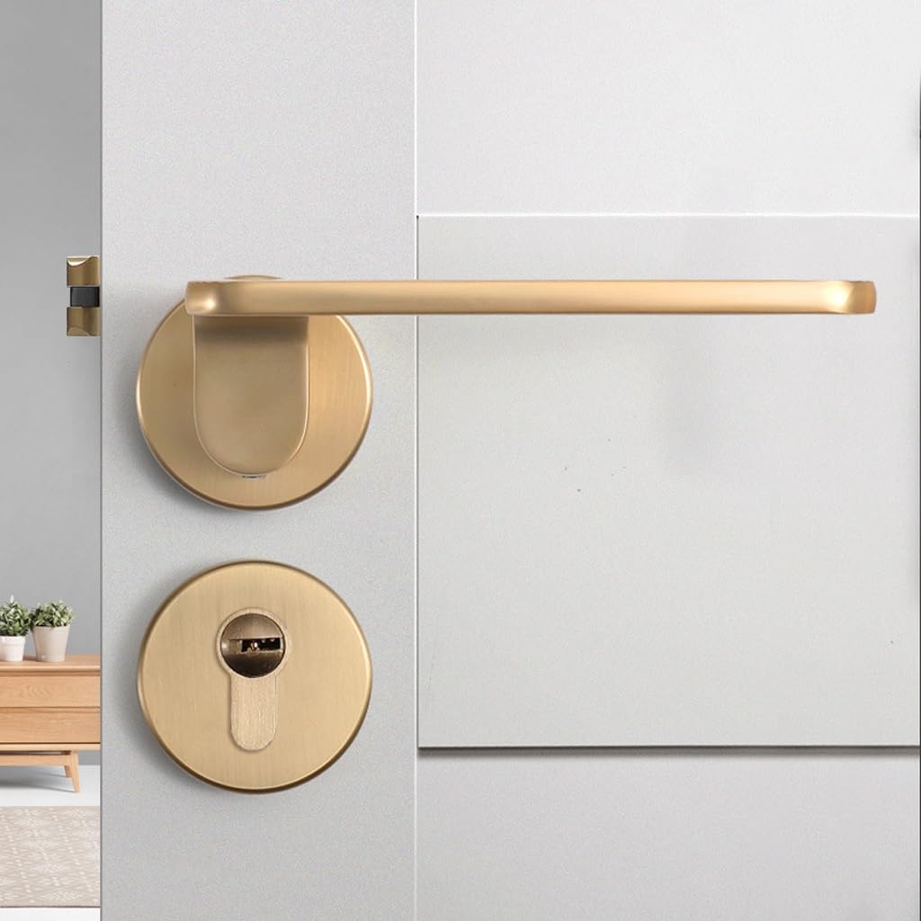 Serrure de porte de chambre à coucher grise pour créer une suite parentale cosy