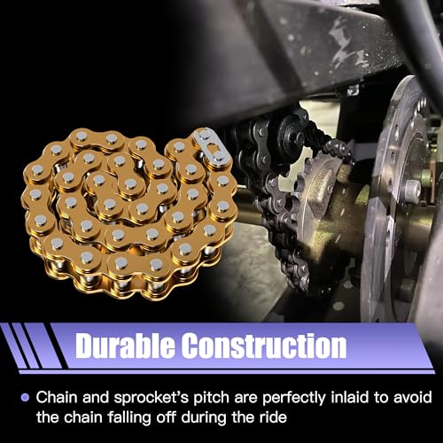 Image of KT196 Go Kart Chain 420 32 Links Compatible with Coleman CK196 Go Kart Parts Hisun HS200GK RTK200 196cc 6.5hp Engine Gas Powered Off Road Go Cart Accessories Parts