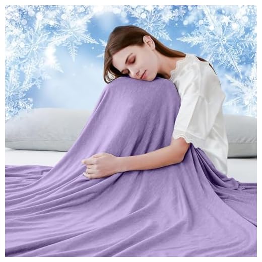 Luxear Kylfilt för sommaren, filt med Arc-Chill-teknik håller sig sval för bäddsoffa, bekväm mjuk tupplur filt tyg andningsbar vuxen baby barn, king size 200 x 220 cm, lila