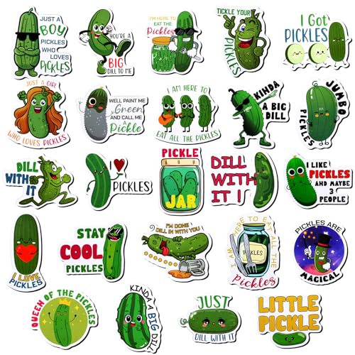 24 imanes decorativos divertidos en forma de pepinillo