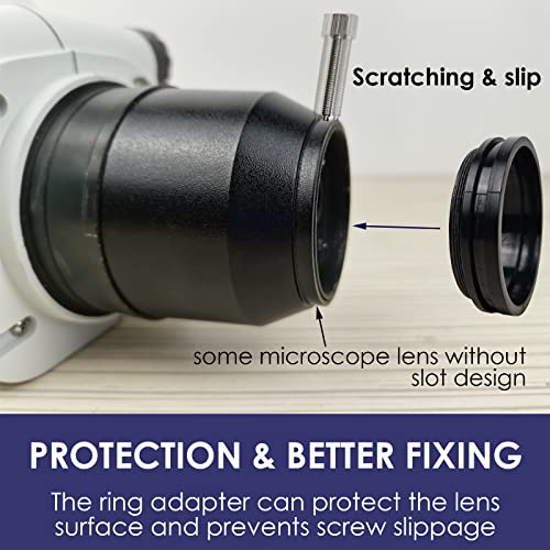 Image of Light Microscope LED Ring Illuminator, Adjustable 144 LEDs Ring Light Source for Industry Monocular Binocular Trinocular Stereo Microscope & Camera
