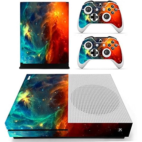 SKINOWN™ Xbox One S Slim Skin Cosmic Nebular Sticker Vinly Decal Cover for Xbox One Slim(XB1 S) Console and 2 Controller Skins Cover