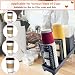CIT ZCFYU Coffee Cup Holder, Paper Cup and Lid Holder Dispenser with Straw Organizer,3-Slot Upright Disposable Plastic Coffee Cup Dispenser for Stations, Kitchens, Bars, Restaurants, Lounges (Black)