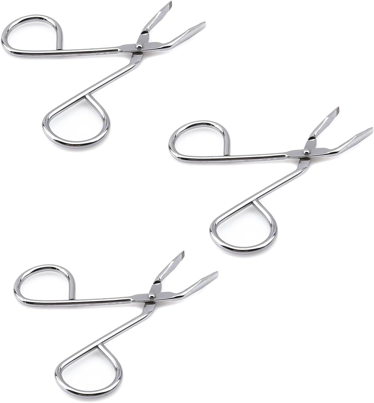 Nlinlin Silver 3Pcs Stainless Steel Eyebrow Tweezers Scissors- Professional Shaped Slant Tip Tweezer Clip Hair Plucker For Hair And Eyebrows Personal Care, Shave And Hair Removal