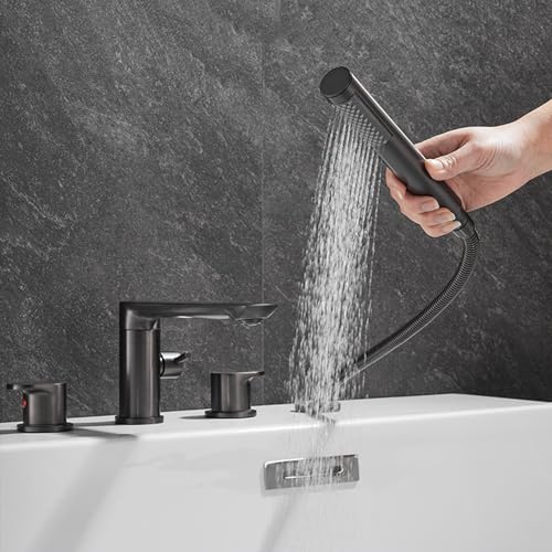 Mélangeur de douche 2 modes avec commande double lever et bec rotatif 360° - 3