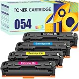 Cartridge 054 054H Cartouche de Toner Compatible pour Canon i-SENSYS MF645Cx LBP623Cdw MF643Cdw MF641Cw LBP621Cw MF644Cdw MF642Cdw LBP622Cdw LBP620C MF640C (Noir Cyan Jaune Magenta, Pack de 4)
