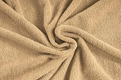 Lane Linen 24 Piece Towels For Bathroom - 100% Cotton, Oversized Bath Towels, Quick Dry Spa Towels, 2 Extra Large Bath Sheet, 4 Bath Towel, 6 Hand Towel, 8 Wash Cloths,4 Fingertip Towels - Pale Khaki #TOP4