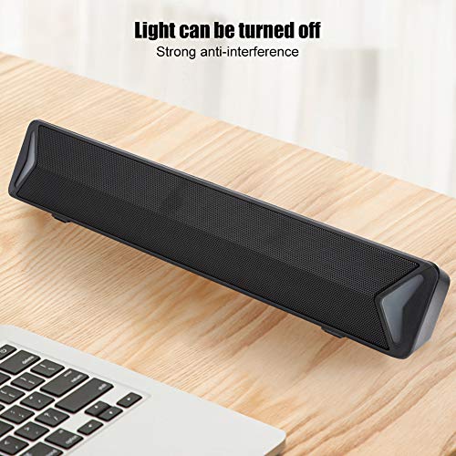 Caredy Alto-falante USB, auto-falante subwoofer mono de ferro com boro duplo, 2200 mAh vibradores de