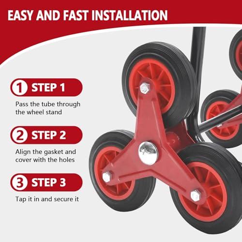 Carretilla manual para escaleras con 6 ruedas y capacidad 460 lb miniatura 3