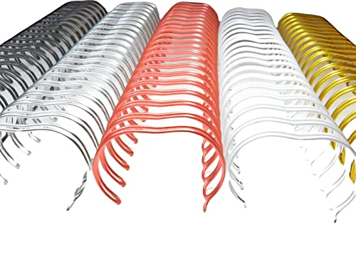 Fibras, Office Product Jasny Arillo Metálico Paso 2:1 1 Pulgada 21 Aros Para Encuadernación, Agendas (Multicolor)