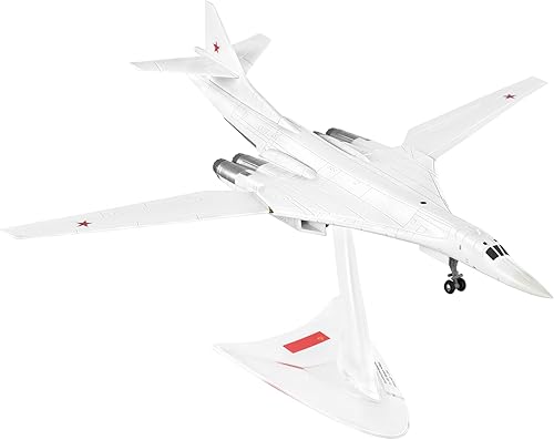 Miniatura 5 de HANGHANG 1/160 TupolevTu-160 modelos de aviones de combate de la Unión Soviética Modelo de aviones militares fundidos a presión para colección o