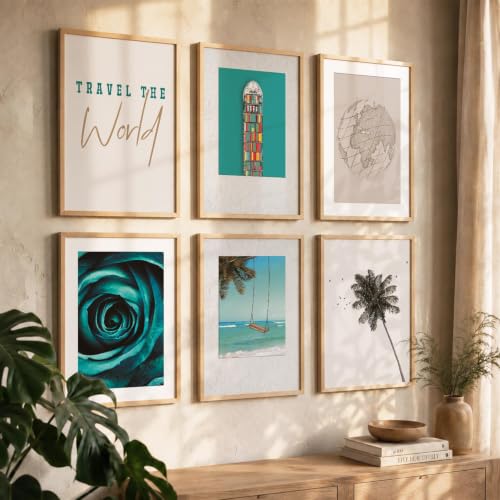 Image of kotart - Bich wall poster with frames for wall hanging | Frames For Wall Decor | Poster With Frames Paintings (13x17 inch, H) Pack of 6