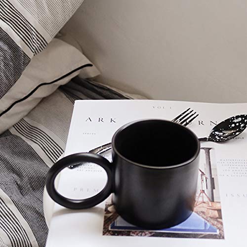 Taza de porcelana cerámica 12 oz con asa grande miniatura 2