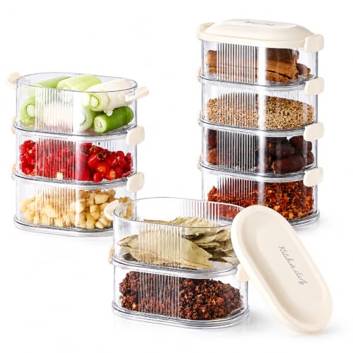 Image of 4-layer Storage Box, Airtight containers, Fridge Storage,Kitchen Jars with Lids, Leak Proof And Food Fresh-keeping Box, Fruit, Snack And Spice (Multicolor PACK OF 1)