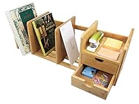 Algopix Similar Product 7 - Natural Bamboo Desk Organizer with