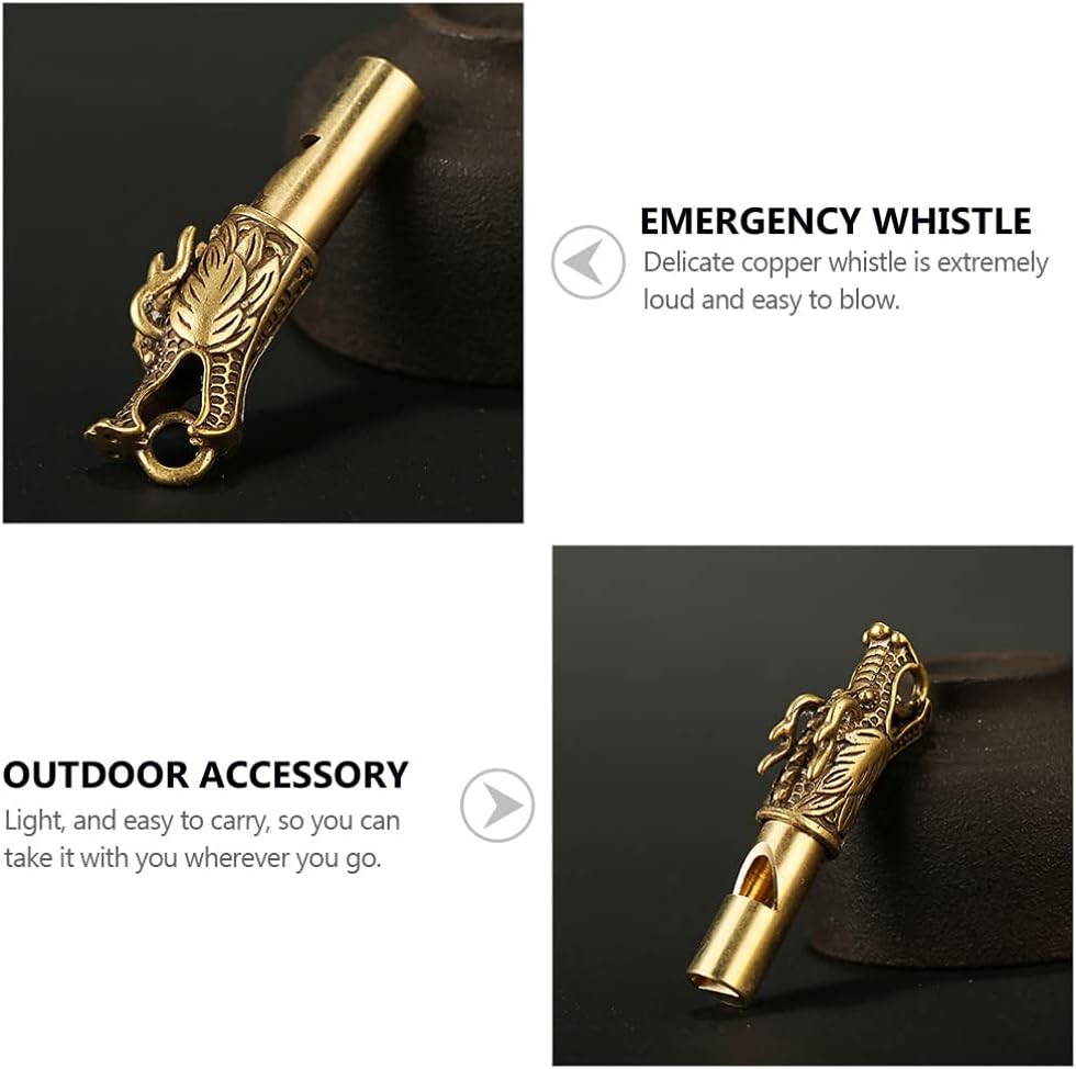 2pcs Faucet Whistle Dragon Head Whistle Outdoor Accessory Camping Whistle Metal Whistle Copper Whistle Safety Whistle Portable Whistle Emergency Whistle Sports Whistle