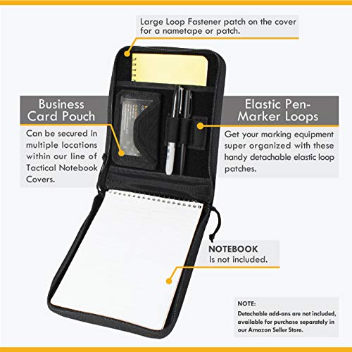 Tactical Notebook Covers.com Steno Field Pad Cover, 6" X 9", Black #TOP3